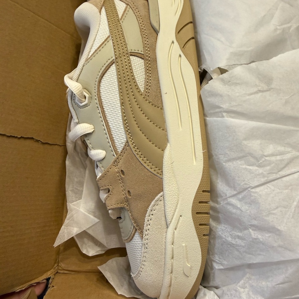 Puma Almond and White Sneakers